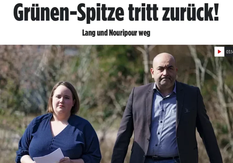 Mit einem Knalleffekt statt das politische Berlin in den Herbst. Nach Wahlniederlagen in Serie, stellt die grüne Parteispitze ihre Ämter zur Verfügung. Foto: Screenshot bild.de/ZurSache