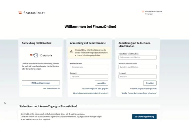 FinanzOnline soll ab Oktober 2025 noch sicherer werden. Foto: Screenshot Zur-Sache/bmf.gv.at