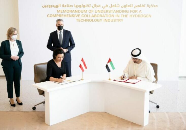 Für eine Zukunft ohne russischem Gas setzte sich Bundeskanzler Karl Nehammer, Landwirtschaftsministerin Elisabeth Köstinger und Energieministerin Leonore Gewessler in Abu Dhabi ein. Foto: BKA / Tatic