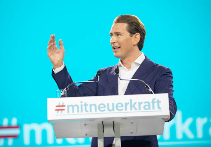 Sebastian Kurz bei seiner Rede am Bundesparteitag der Volkspartei. Foto: Glaser
