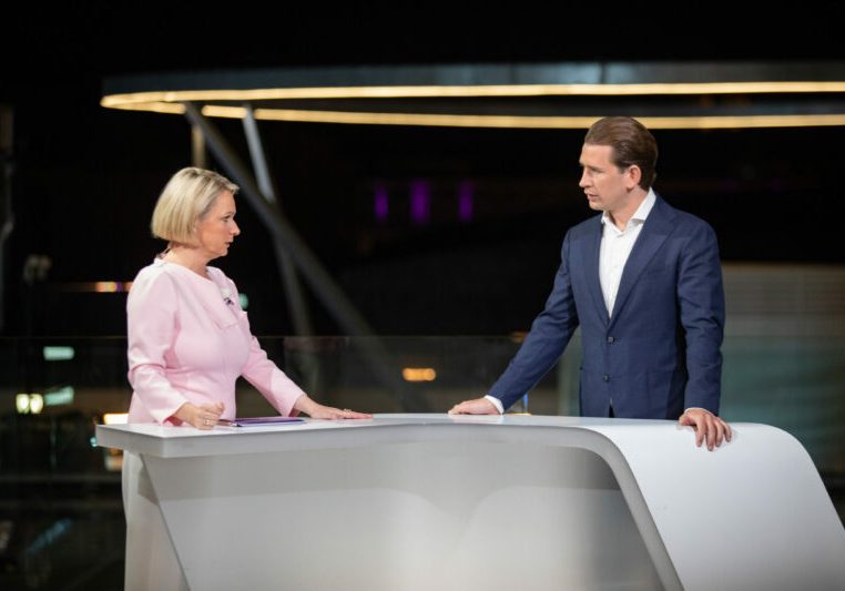 Bundeskanzler Sebastian Kurz beim ORF-Sommergespräch. - Foto: Jakob Glaser