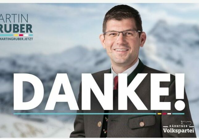 Stimmengewinne für die ÖVP: Martin Gruber, Landesrat und Obmann der ÖVP Kärnten, gewann bei der Landtagswahl in Kärnten Stimmen hinzu. Bild: Screenshot ÖVP Kärnten