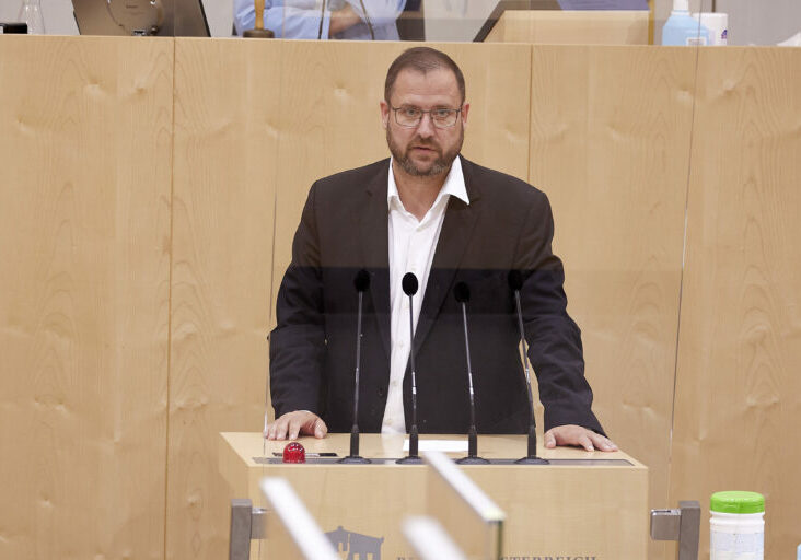 Dreifach erhöhte Strafen für Besuch eines Fußballspiels mit gefälschtem Covid-Zertifikat: FPÖ-Abgeordneter Christian Hafenecker. Foto: Parlamentsdirektion/ Thomas Topf