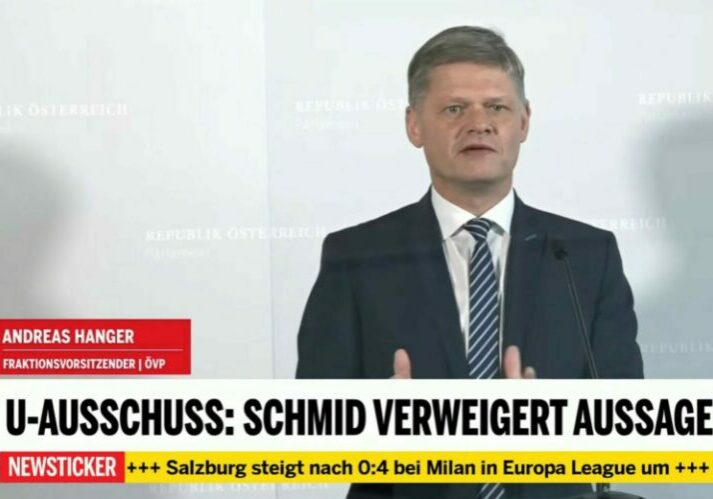 Fraktionsführer Andreas Hanger (ÖVP): herausfinden, wen Schmid anlügt. Foto: Screenshot oe24.tv/Zur-Sache