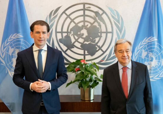 Sebastian Kurz und Antonio Guterres. Foto: BKA/Arno Melicharek