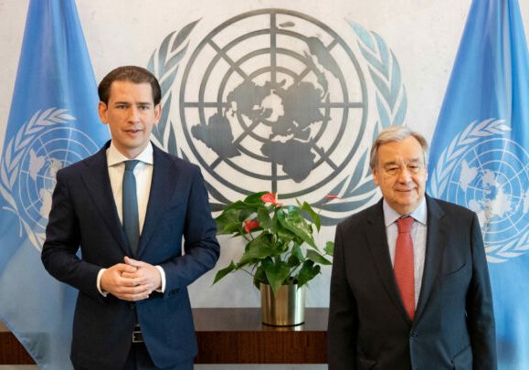 Sebastian Kurz und Antonio Guterres. Foto: BKA/Arno Melicharek