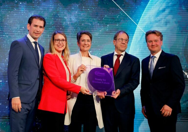 v.l.: Sebastian Kurz, Margarete Schramböck, Sabine Herlitschka, Reinhard Ploss & Georg Knill - Foto: Dragan Tatic