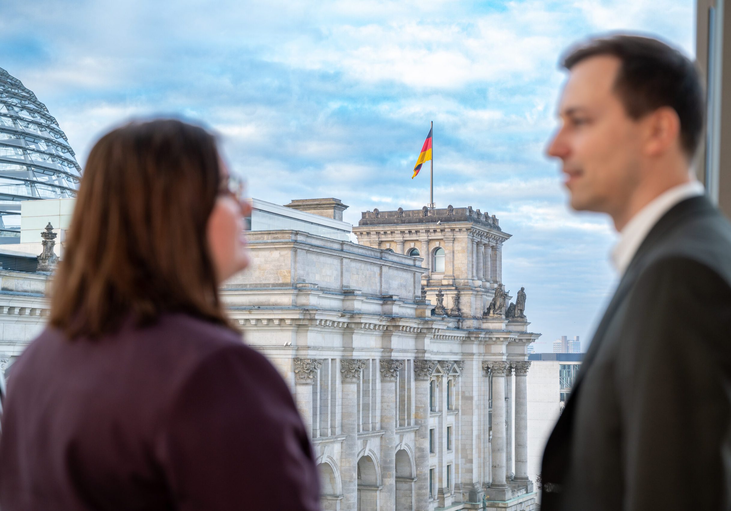 Die ÖVP-Abgeordneten Carina Reiter und Nico Marchetti auf den Spuren der Ampel in Berlin. Foto: Frycer