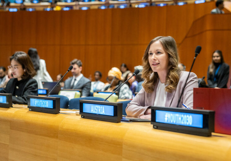 Jugendstaatssekretärin Claudia Plakolm ist beim Youth Summit in New York. Foto: BKA/Melicharek