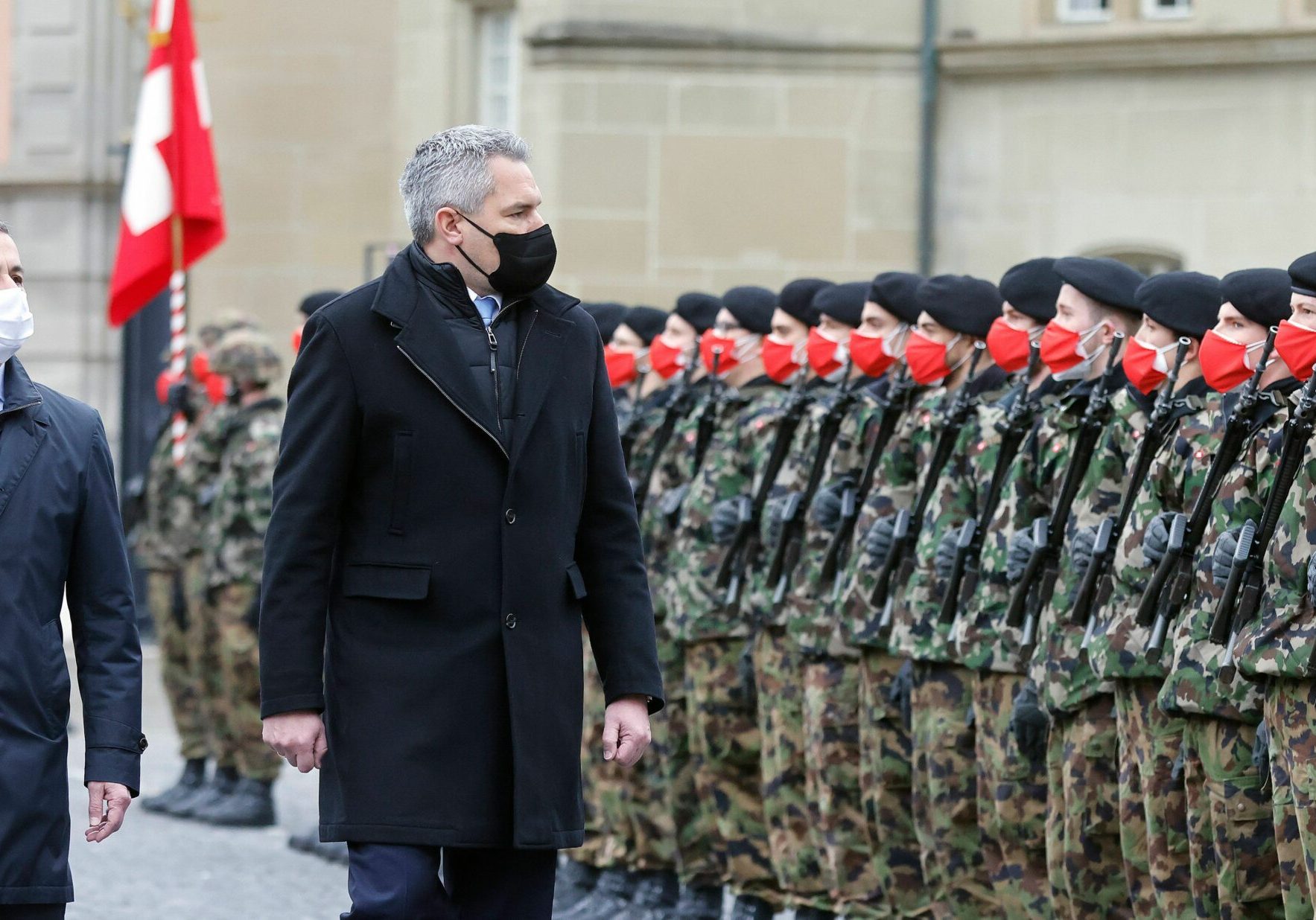Empfang mit militärischen Ehren in Zofingen. BKA/Dragan Tatic