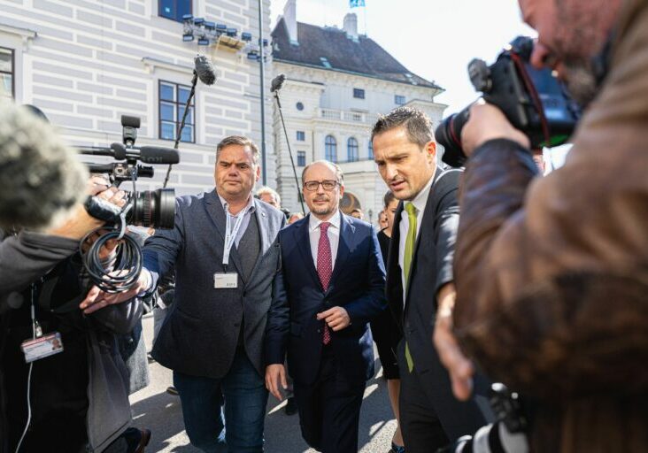 Bundeskanzler Schallenberg bei seiner Angelobung. Foto: BKA/ Florian Schrötter