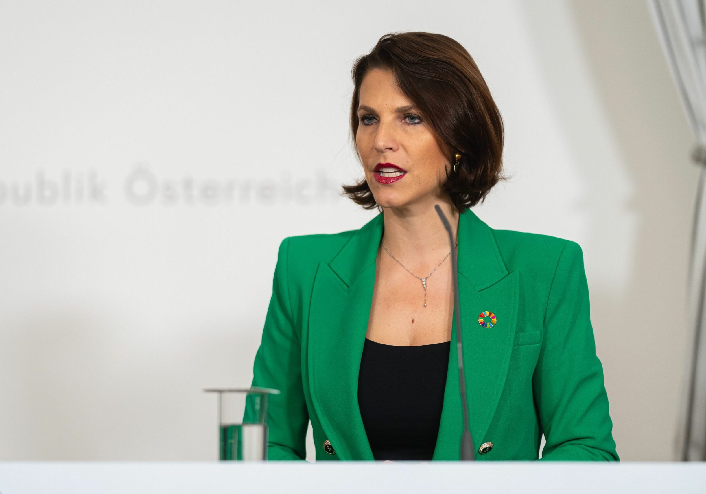 Verfassungsministerin Karoline Edtstadler gezielt im Kampf gegen Antisemitismus. Foto: Florian Schrötter