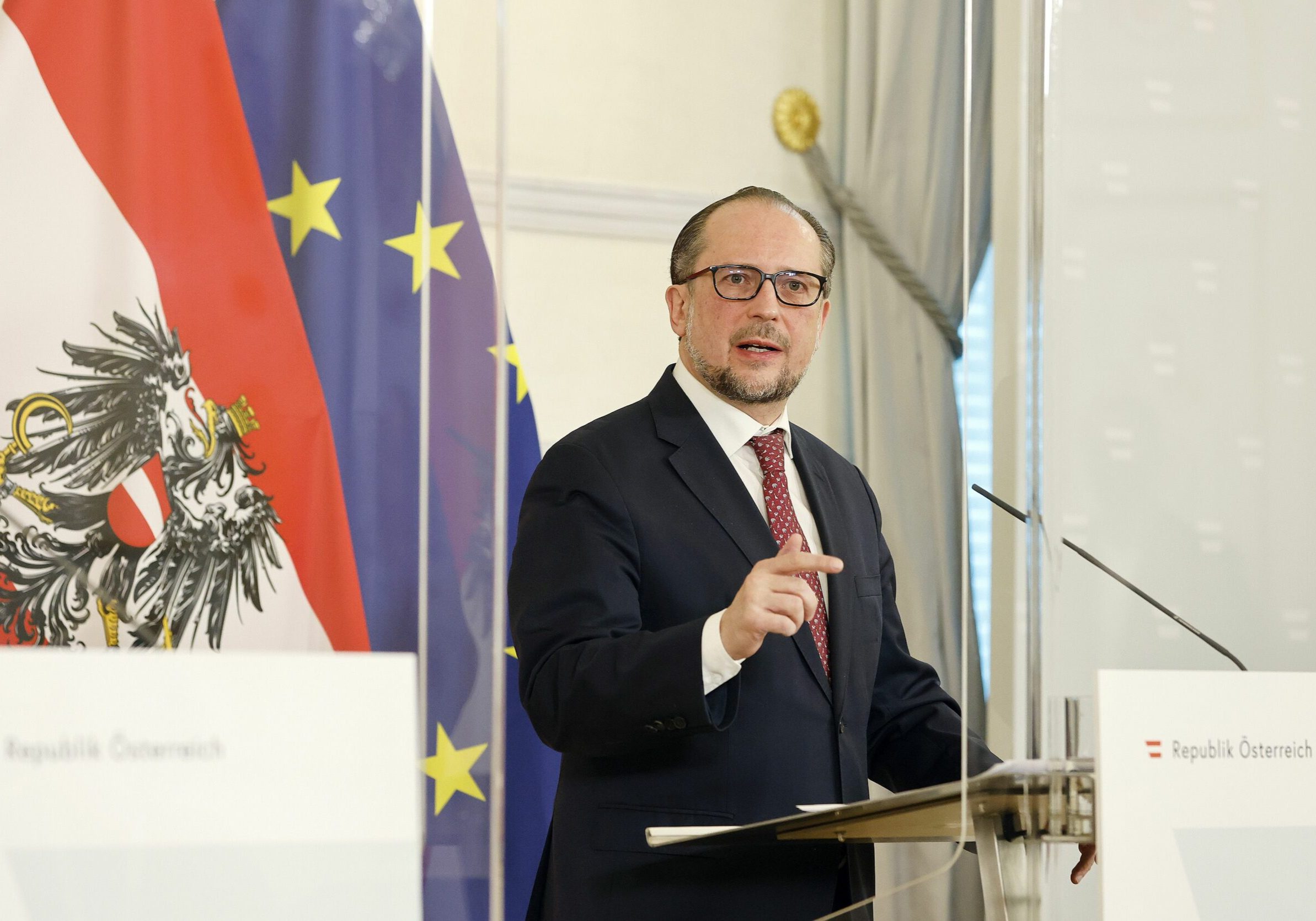 Mit Kritik und flammenden Plädoyer für Europa: Außenminister Alexander Schallenberg. Foto: BKA/Dragan Tatic