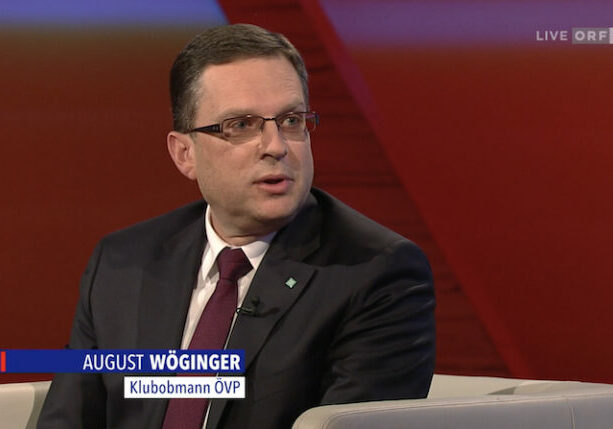 VP-Klubobmann August Wöginger Im Zentrum nach der Regierungsumbildung. Screenshot: ORF – Im Zentrum / tvthek.orf.at