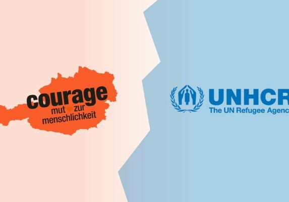 Foto: courage.jetzt; unhcr.org
