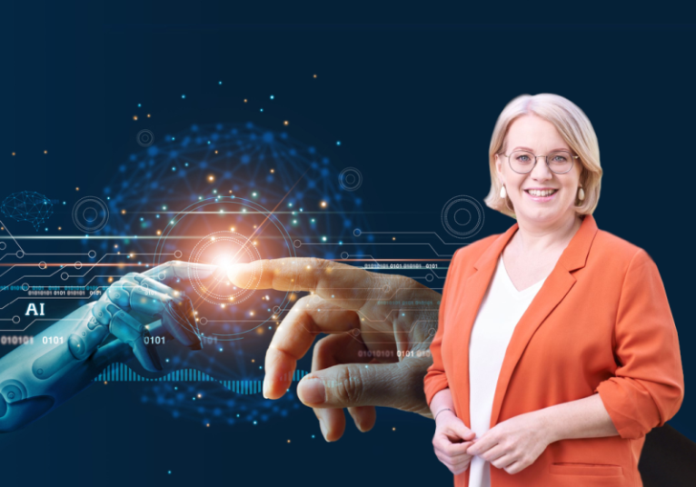 Präsidentin der Politischen Akademie Bettina Rausch lud zum Online-Symposium über "Künstliche Intelligenz und Demokratie". Foto: Politische Akademie - charakter.photos / Monihart / iStock ipopba