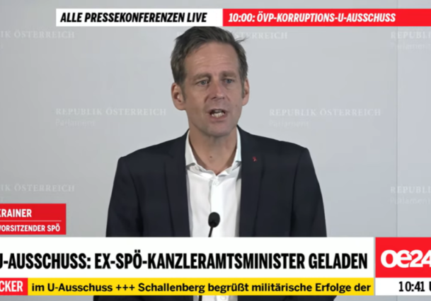 Im Vorfeld zum heutigen U-Ausschuss Tag, der sich mit der SPÖ befasst, lässt der rote Fraktionsführer Kai Jan Krainer mit einer verwunderlichen Aussage aufhorchen. Foto: Screenshot Zur-Sache
