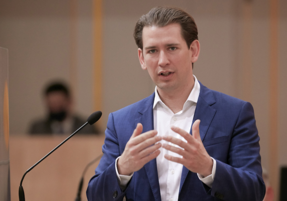 Kanzler Kurz vor dem Bundesrat.Foto: Schrötter