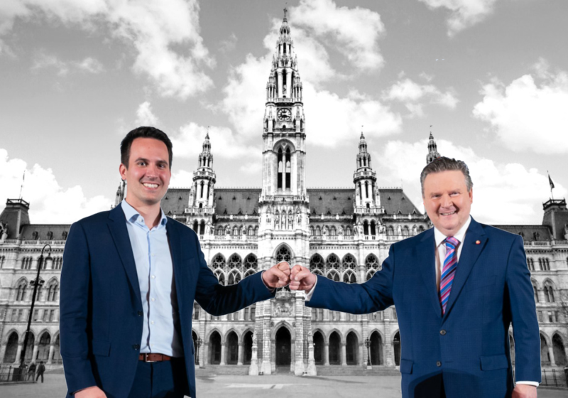 Christoph Wiederkehr (NEOS) & Bürgermeister Michael Ludwig (SPÖ - Foto: Fotos: wien.gv.at; iStock.com/ Gim42)
