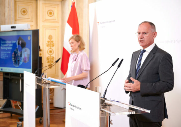 Für Innenminister Gerhard Karner muss klar und konsequent gegen Asylmissbrauch aufgetreten werden. Aktuelle Zahlen bestätigen diesen Kurs Foto: BMI/Karl Schober