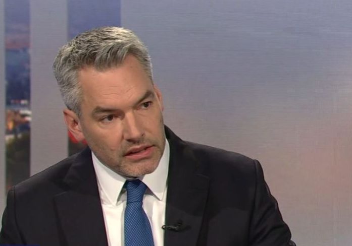 „Das Russland die Ukraine angreift ist ein Paradigmenwechsel“, erklärte der Bundeskanzler in der ORF-„Pressestunde“. Screenshot: ORF-TVthek / ORF-"Pressestunde"