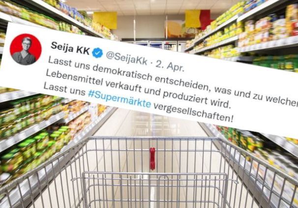 In der deutschen SPD werden erste Stimmen nach Verstaatlichungen laut und somit Erinnerungen an die DDR wach. Foto: Monate: istock/gopixa, Screenshot: Twitter / Seija KK